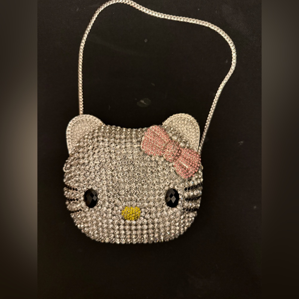 Bejeweled rhinestone Hello Kitty Purse, Lola and the Boys brand, NEW never used